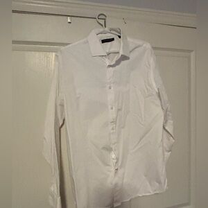 EUC Tommy Hilfiger white button up dress shirt mens size large